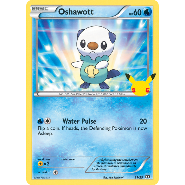 Pokemon Oshawott (021) Lightly Palyed Holofoil