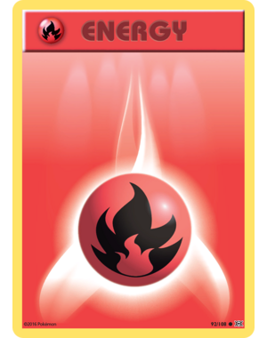 Pokemon Fire Energy (092) Lightly Played Reverse Holofoil