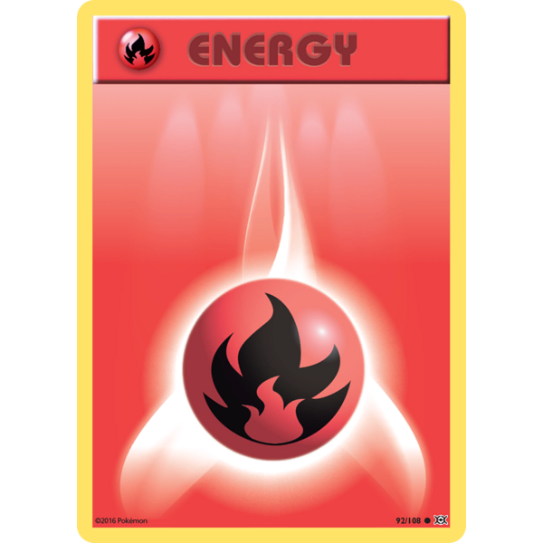 Pokemon Fire Energy (092) Lightly Played Reverse Holofoil