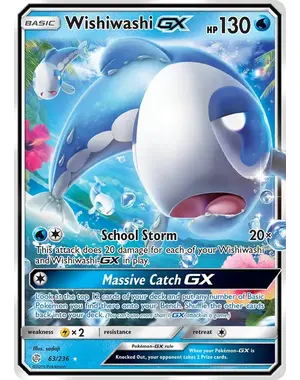 Pokemon Wishiwashi GX (063) Lightly Played Holofoil