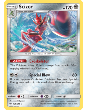 Pokemon Scizor (126) Lightly Played Reverse Holofoil