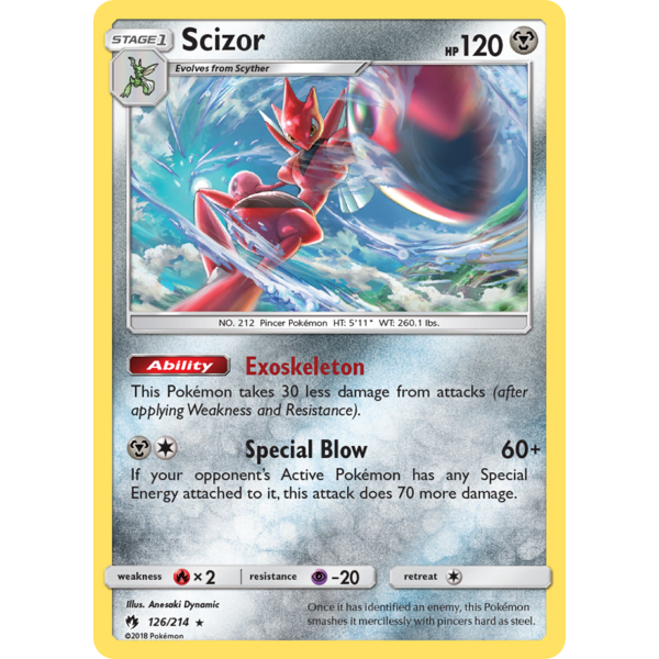 Pokemon Scizor (126) Lightly Played Reverse Holofoil