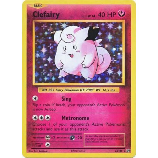 Pokemon Clefairy (063) Lightly Played Holofoil
