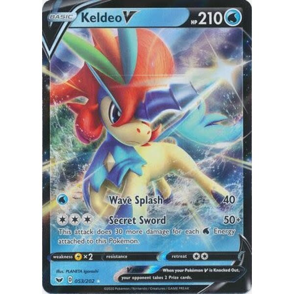 Pokemon Keldeo V (053) Lightly Played Holofoil