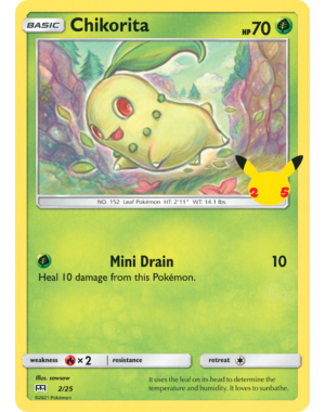 Pokemon Chikorita (002) Lightly Played Holofoil