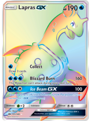 Pokemon Lapras GX (Secret) (151) Near Mint Holofoil