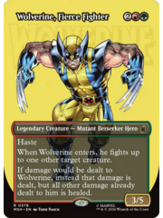 Magic: The Gathering Wolverine, Fierce Fighter (378) (Borderless) Lightly Played Foil