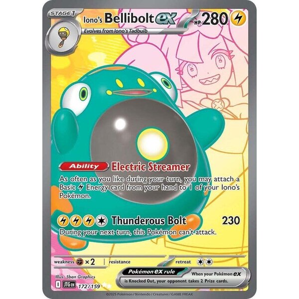Pokemon Iono's Bellibolt ex (172) Lightly Played Holofoil