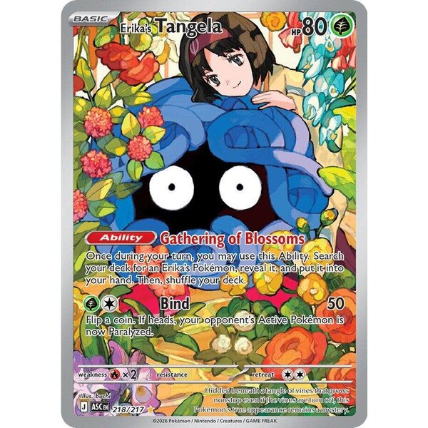 Pokemon Erika's Tangela (218) Near Mint Holofoil