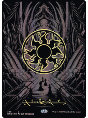 Magic: The Gathering Plains (Phyrexian) - Full Art (Oil Slick Raised Foil) (365) Lightly Played Foil