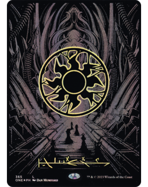 Magic: The Gathering Plains (Phyrexian) - Full Art (Oil Slick Raised Foil) (365) Lightly Played Foil
