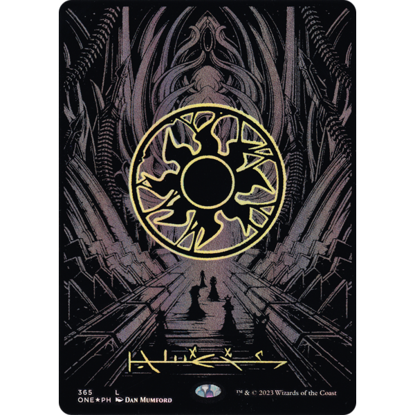 Magic: The Gathering Plains (Phyrexian) - Full Art (Oil Slick Raised Foil) (365) Lightly Played Foil