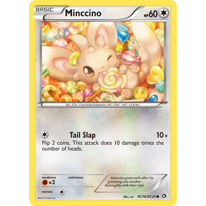 Pokemon Minccino (RC18) Heavily Played Holofoil
