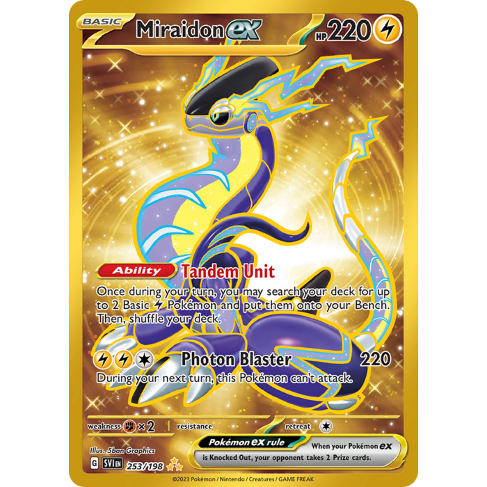 Pokemon Miraidon ex (253) Lightly Played Holofoil