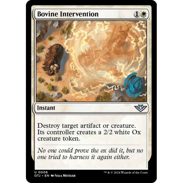 Magic: The Gathering Bovine Intervention (6) Lightly Played
