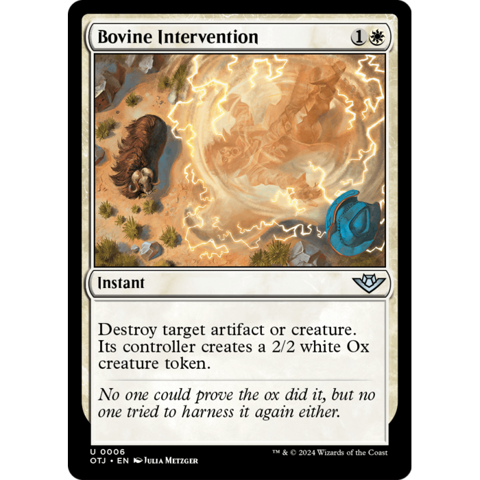 Magic: The Gathering Bovine Intervention (6) Lightly Played