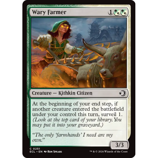 Magic: The Gathering Wary Farmer (251) Lightly Played