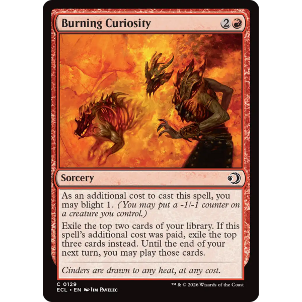 Magic: The Gathering Burning Curiosity (129) Lightly Played