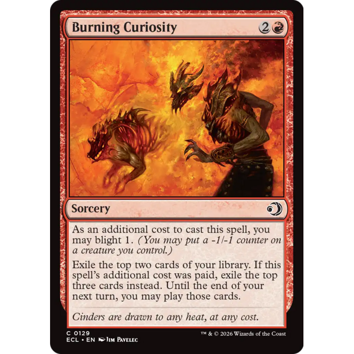 Magic: The Gathering Burning Curiosity (129) Lightly Played