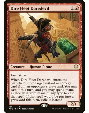 Magic: The Gathering Dire Fleet Daredevil (121) Lightly Played