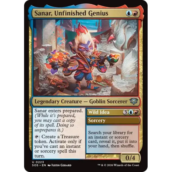 Magic: The Gathering Sanar, Unfinished Genius (223) Lightly Played