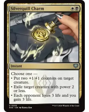 Magic: The Gathering Silverquill Charm (225) Lightly Played