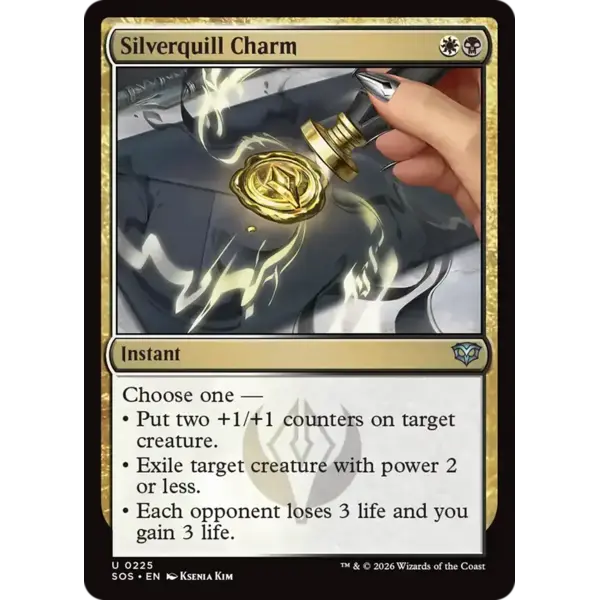 Magic: The Gathering Silverquill Charm (225) Lightly Played