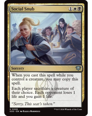 Magic: The Gathering Social Snub (228) Lightly Played