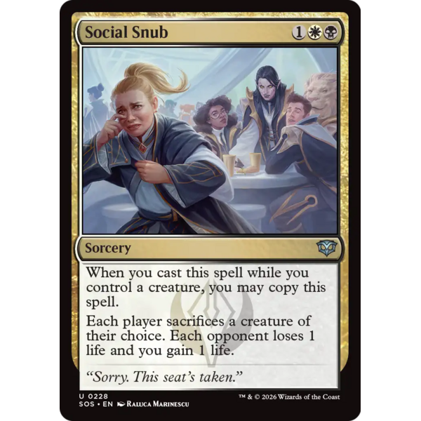 Magic: The Gathering Social Snub (228) Lightly Played