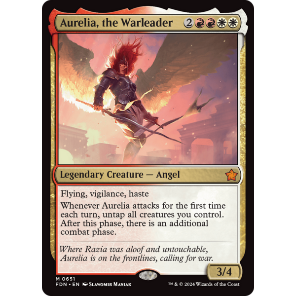 Magic: The Gathering Aurelia, the Warleader (651) Lightly Played