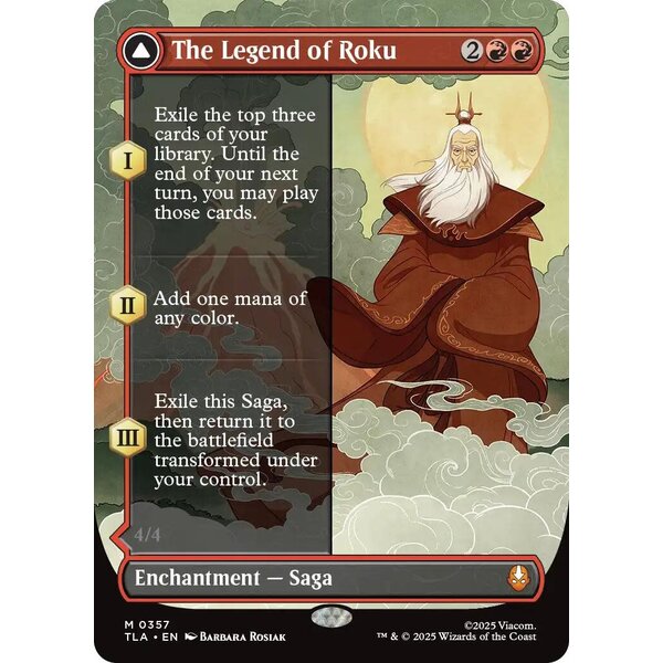 Magic: The Gathering The Legend of Roku (Borderless) (357) Lightly Played Foil