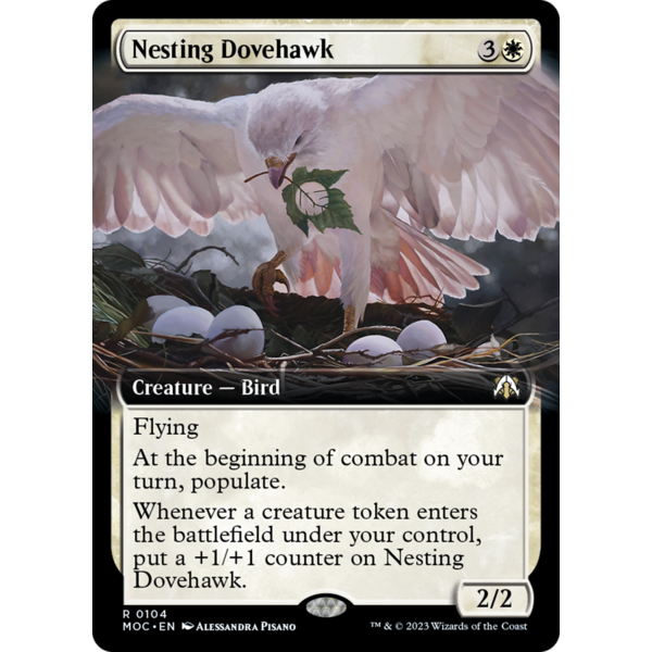 Magic: The Gathering Nesting Dovehawk (Extended Art) (104) Lightly Played