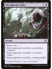 Magic: The Gathering Sheoldred's Edict (108) Lightly Played Foil
