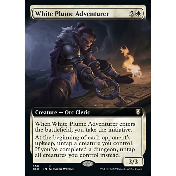Magic: The Gathering White Plume Adventurer (Extended Art) (558) Near Mint