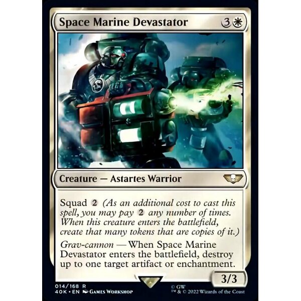 Magic: The Gathering Space Marine Devastator (Surge Foil) (014) Lightly Played Foil