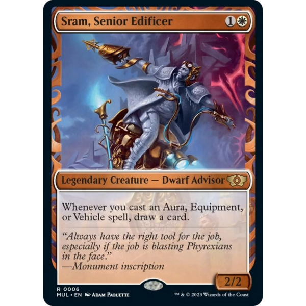 Magic: The Gathering Sram, Senior Edificer (006) Lightly Played Foil