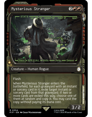 Magic: The Gathering Mysterious Stranger (Showcase) (334) Lightly Played Foil