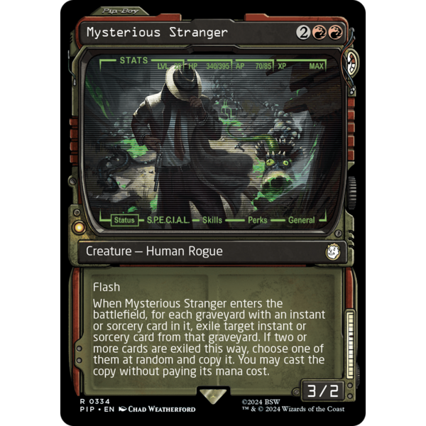 Magic: The Gathering Mysterious Stranger (Showcase) (334) Lightly Played Foil