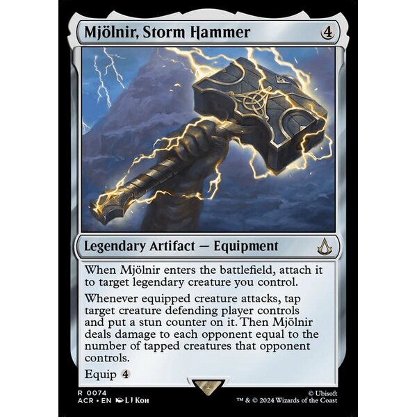 Magic: The Gathering Mjolnir, Storm Hammer (074) (Foil) Lightly Played