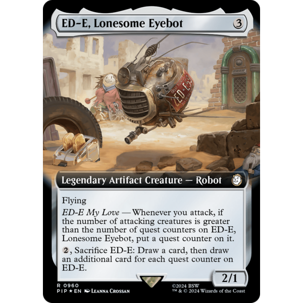 Magic: The Gathering ED-E, Lonesome Eyebot (Extended Art) (Surge Foil) (960) Lightly Played Foil