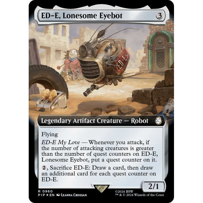 Magic: The Gathering ED-E, Lonesome Eyebot (Extended Art) (Surge Foil) (960) Lightly Played Foil