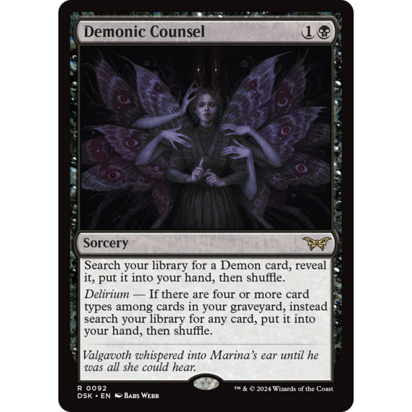 Magic: The Gathering Demonic Counsel (092) Lightly Played