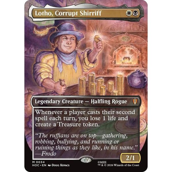 Magic: The Gathering Lotho, Corrupt Shirriff (Borderless) (034) Near Mint Foil