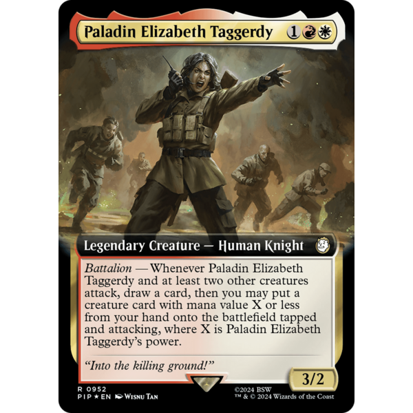 Magic: The Gathering Paladin Elizabeth Taggerdy (Extended Art) (Surge Foil) (952) Lightly Played Foil