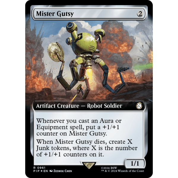 Magic: The Gathering Mister Gutsy (Extended Art) (Surge Foil) (962) Lightly Played Foil