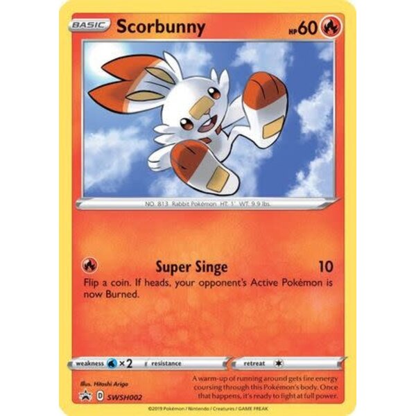 Pokemon Scorbunny (SWSH002) Near Mint Holofoil