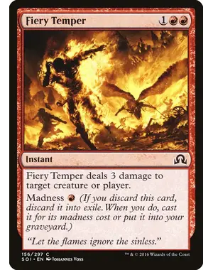 Magic: The Gathering Fiery Temper (156) Near Mint