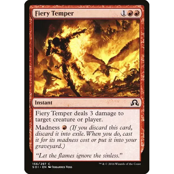 Magic: The Gathering Fiery Temper (156) Near Mint
