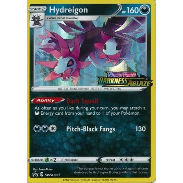 Pokemon Hydreigon (Prerelease) (SWSH037) Near Mint Holofoil