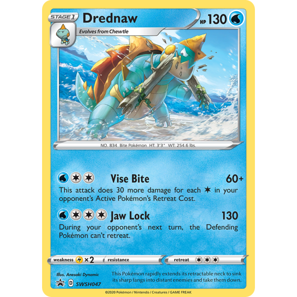 Pokemon Drednaw (SWSH047) Lightly Played Holofoil